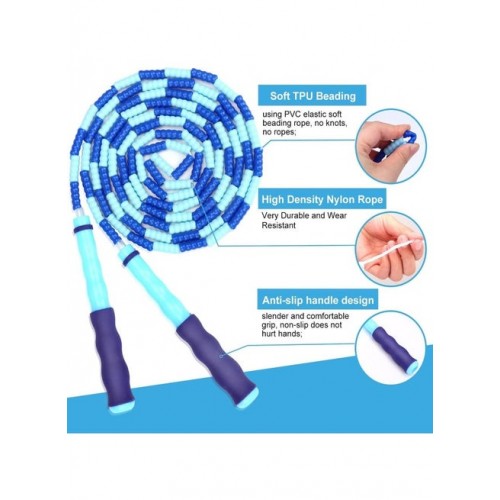 حبل نط مرن بالخرز للكارديو والتمرين في البيت والجيم